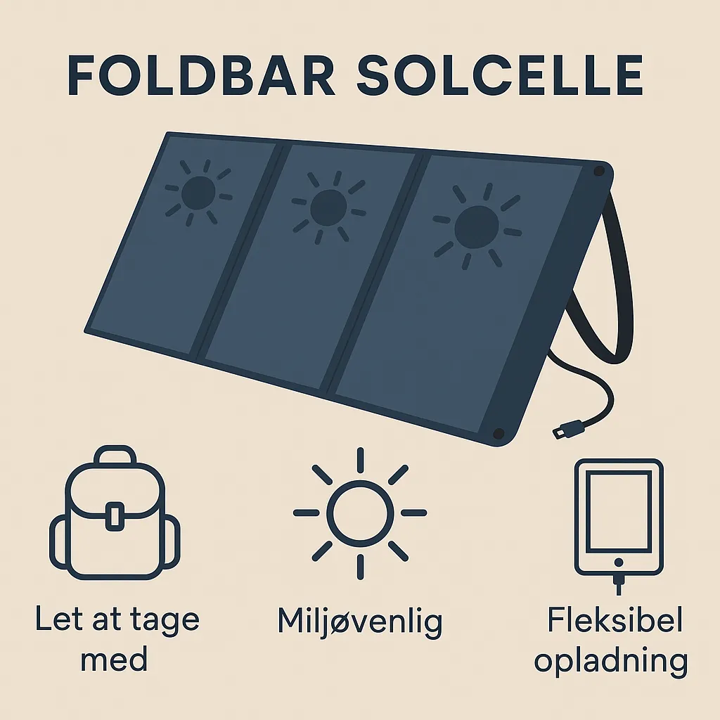 billede af en foldbar solcelle til en powerstation eller en powerbank
